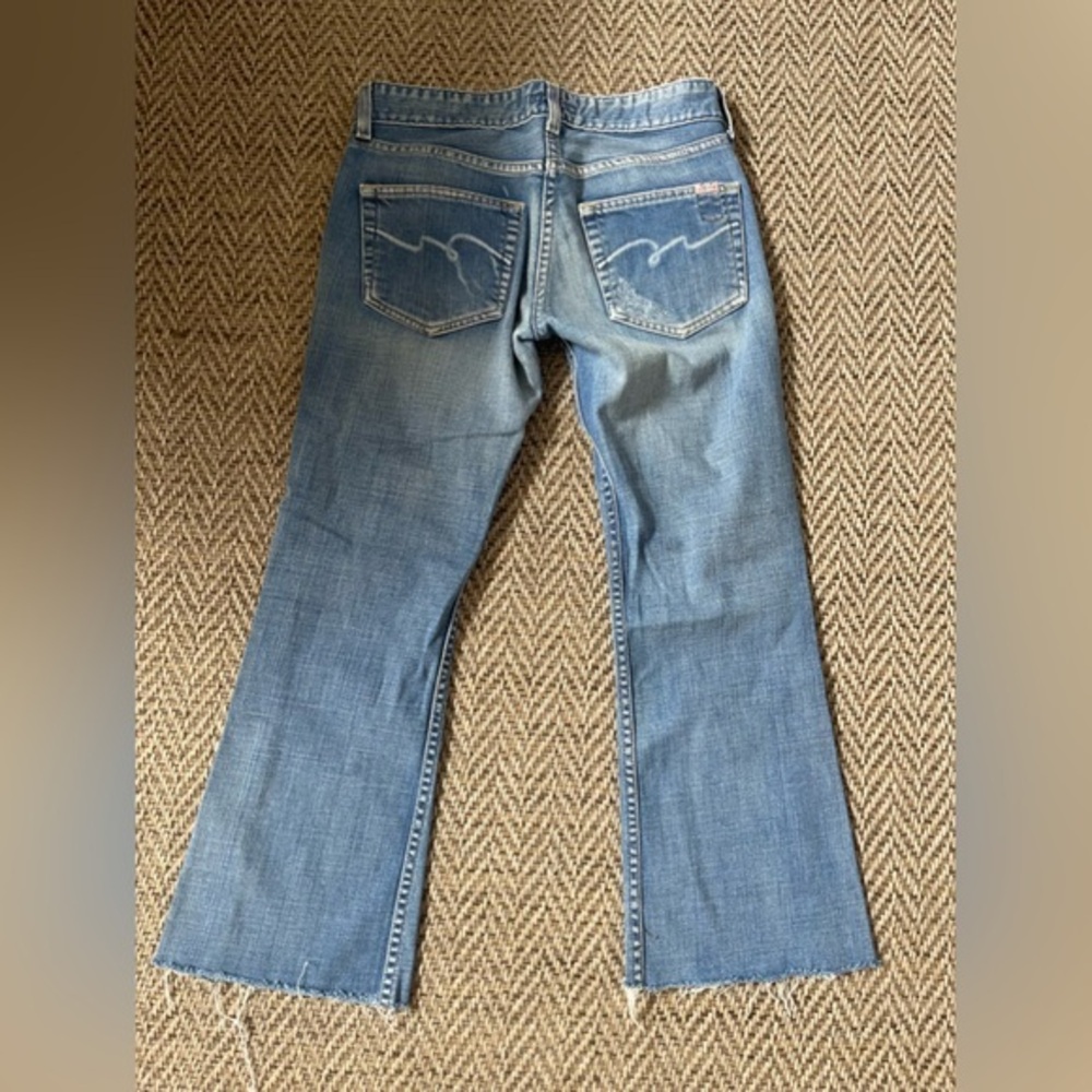 Fcuk Mid Rise Bootcut Cropped Denim Jeans Size 2